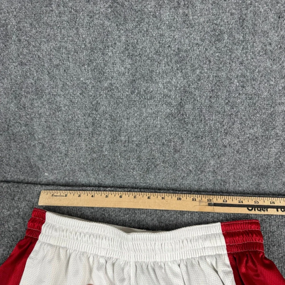 Jordan Shorts Mens Size XXL White Red Dri-Fit Mesh Athletic Basketball Graphic